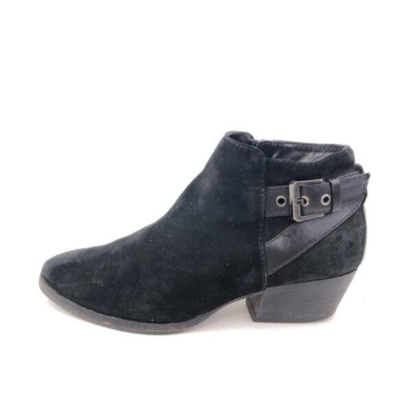 Aquatalia Black Suede Ankle Boots 5 - Picture 1 of 11